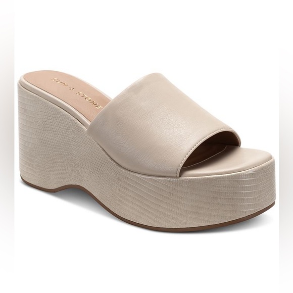Sun + Stone Shoes - SUN + STONE | Women’s Finleighh Faux Leather Slip-On Wedge Sandals
